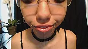 can you handle this petite teen drooling over nude lipstick