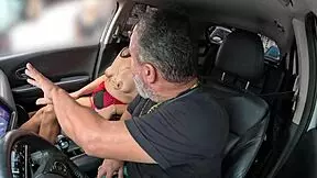 raquel milher spreads tight ass in car