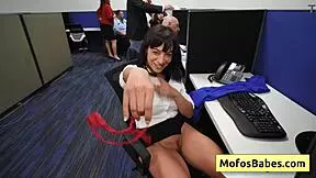 sasha pearl gets fingered by parker ambrose in the office