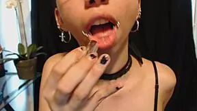 can you handle this petite teen drooling over nude lipstick
