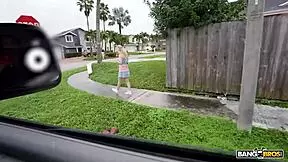 Petite blonde gets messy facial