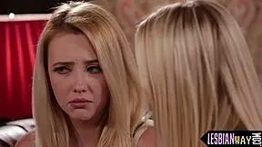 tribbing lezzie gets eaten out by cute teen 18+ in raw action