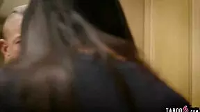 Dirty Stepdaughter's Big Tits Mature Fucking