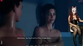 Ms. Denvers in episode 58, slipping into bed with a hot teacher for some fun.