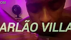 a young brunette girl enjoys oral pleasure in a private session