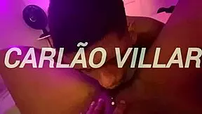 a young brunette girl enjoys oral pleasure in a private session