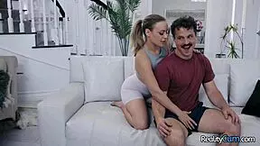 lusty blonde teen 18+ with perfect booty sucking dick and getting her pussy pounded from behind by robby apples