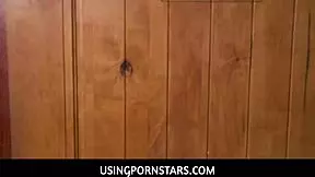 Busty blonde gets intensely drilled outdoors while Asian girlfriend watches