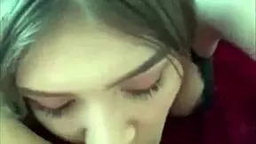 Two amateur teens try oral fun together