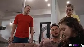 Hey, couple seth gamble and bunny madison join stepsiblings codey steele and leana lovings for a wild foursome 😏