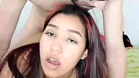 quick blowjob from young stepsister in parents' room in miami