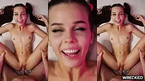 Rough fuck turns teen 18+ into cumdumpster