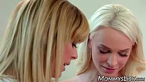 Stepson’s 18-year-old girlfriend seduces her mother and they have oral sex