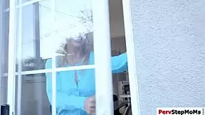 I, Lovely Blonde MILF, Caress Huge Cock