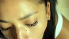 Amateur couple shares deep blowjob with stepbrother's big black cock