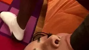 Nurse denies orgasm in lingerie