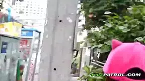 Thai goddess in red lingerie takes a hard pussy pounding in interracial action.