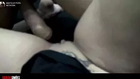 Well-endowed mature man fucks beautiful athletic latina babe in sexy lingerie homemade