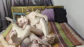 Petite small 18+ milf gives foot worship and blowjob in pov style