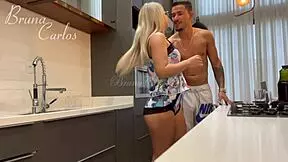 cute amateur licks and sucks neighbor's cock leading to creampie and squirting