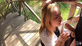 I’m Thrilled Watching Vicky Sixxx Suck Me in Public with Black Lynn Filming