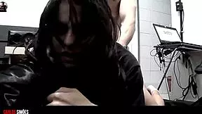 Well-endowed mature man fucks beautiful athletic latina babe in sexy lingerie homemade