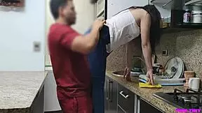yo, i sneak up while she’s cleaning the kitchen to grab that ass