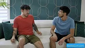 Busty milf asks, 'Want my pierced tits?' seducing teen for fat cock