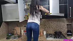 yo, i sneak up while she’s cleaning the kitchen to grab that ass