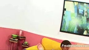 skinny teen 18+ gets assfucked with dildo, so freaky 😈