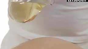 Young Blonde Lika Star Gets Oiled Up for Intense Masseur Action.