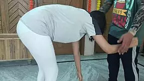 i tricked the teen student into naked yoga sucking my cock