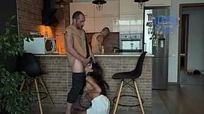 CHEATING WIFE FUCKS BEST FRIEND BEHIND COCKOLD'S BACK