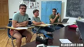 Muslim teacher gets fucked in foursome by american students?