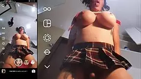 Futanari trap gets big boobs
