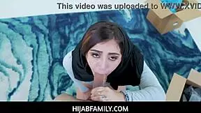 Big Ass Arab Step Sister in Hijab Messes with Brother's Stuff and Gets Fucked - Jezebeth