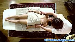 Young debutante caught on cam during sneaky massage, oops