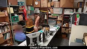 Teen Shoplifter Bent Over At Mall