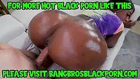 Ebony stepsis with the world's best ass enjoys cunilingus in reality porn