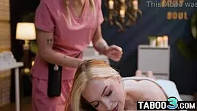 Is lesbian teen dylan moore massaging and licking her hot milf client's pussy the ultimate taboo thrill?