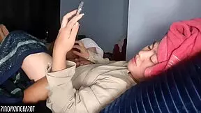 The young chubby teen with a big clit squirts from her wet trimmed pussy during intense masturbation.