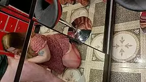 Horny Neighbor Fucks Beautiful Chubby Redhead In Two Tight Holes