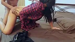 i'm horny indonesion bitch with skinny tits fuckd hard by big cock in tight pussy by stepbrothr