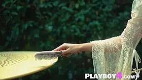 Petite blonde babe eva elfie showed stunning body and posed in sexy costume