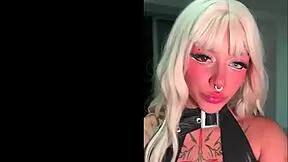 Emily Sinner, goth emo slut, can't stop sucking cock at latina casting!