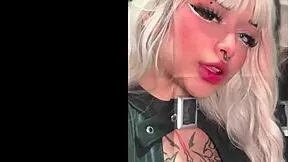Emily Sinner, goth emo slut, can't stop sucking cock at latina casting!