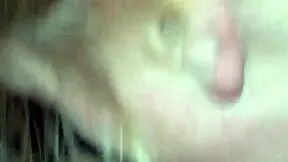 Public blow job for fair-haired beauty
