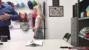 Blonde with Small Tits Rides Monster Cock After Fake Money Bust