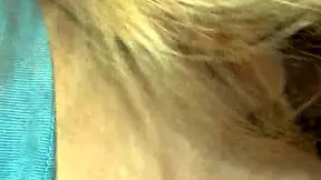 Public blow job for fair-haired beauty