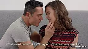 uhh, kissable kitten shows pink twat, looses virginity